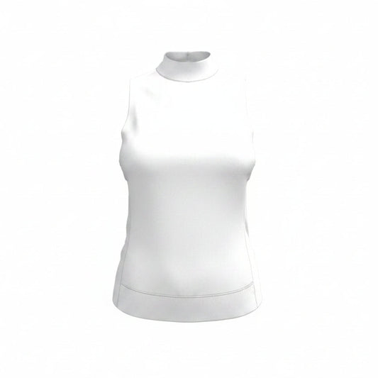 Sleeveless Halley Mock Neck Top - Arctic