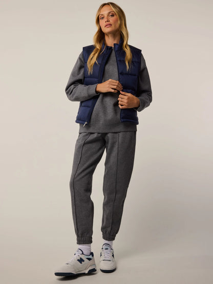 Aries Channel Quilted Vest - Matlese Blue