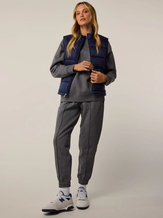 Aries Channel Quilted Vest - Matlese Blue