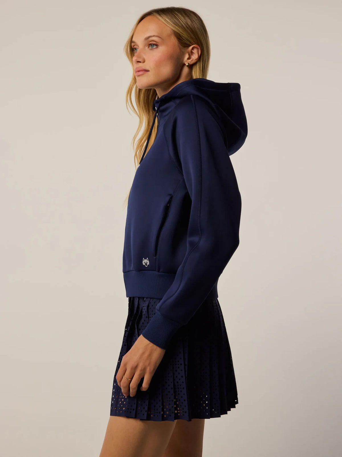 Kristina Full Zip Hoodie - Maltese Blue