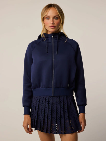 Kristina Full Zip Hoodie - Maltese Blue