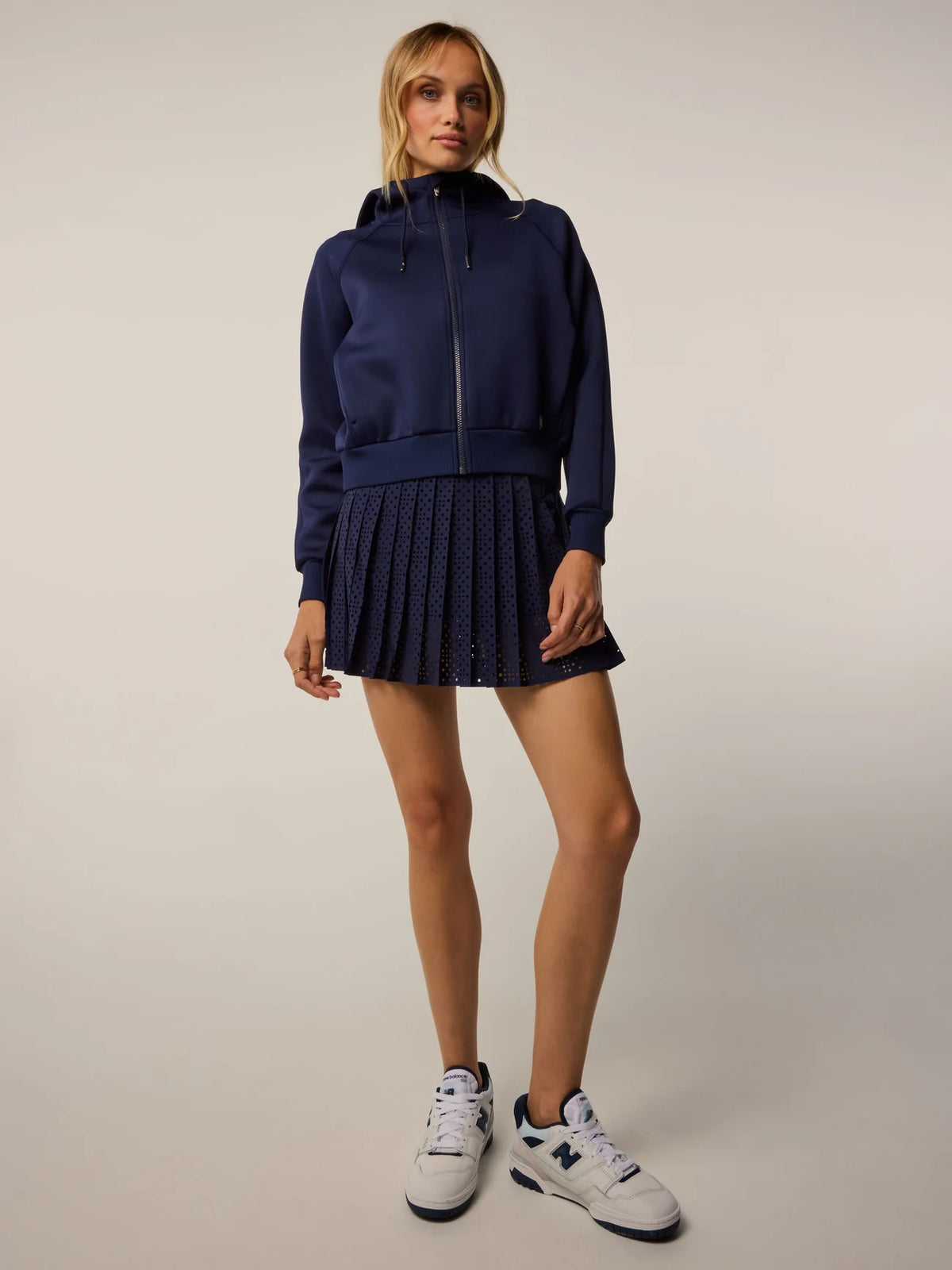 Kristina Full Zip Hoodie - Maltese Blue