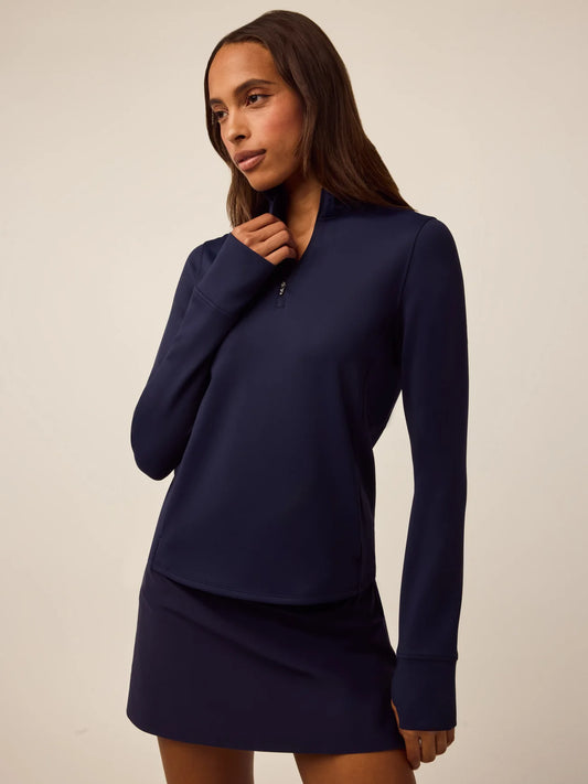Soleil Quarter Zip - Maltese Blue