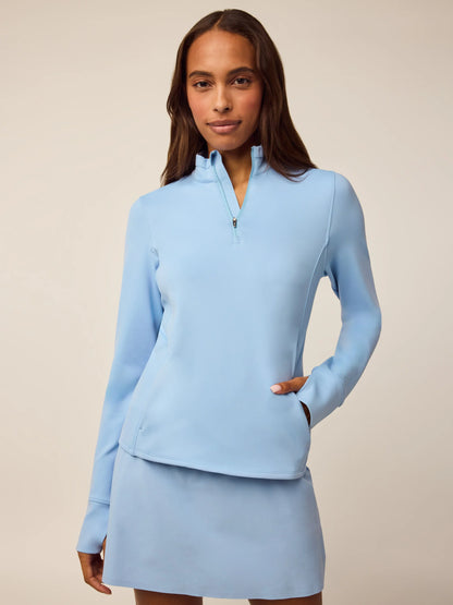 Soleil Quarter Zip - Wolf Blue
