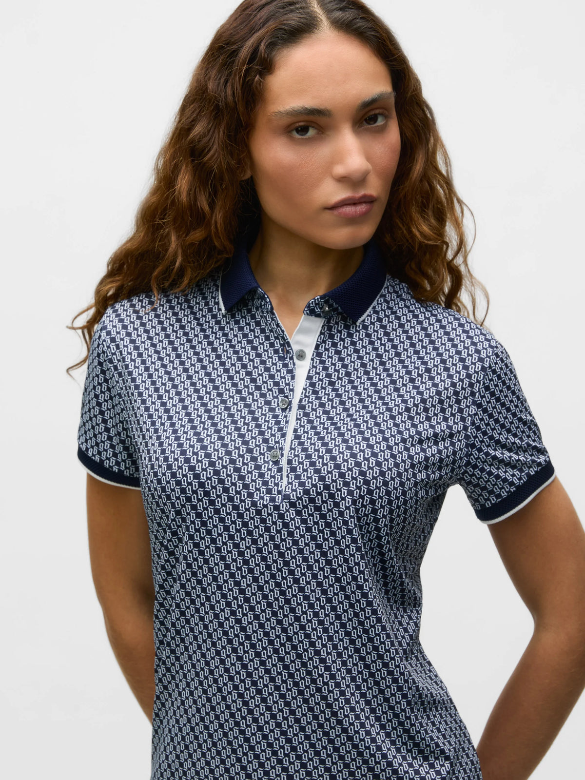 Wolf Tails Scarlett Polo - Maltese Blue