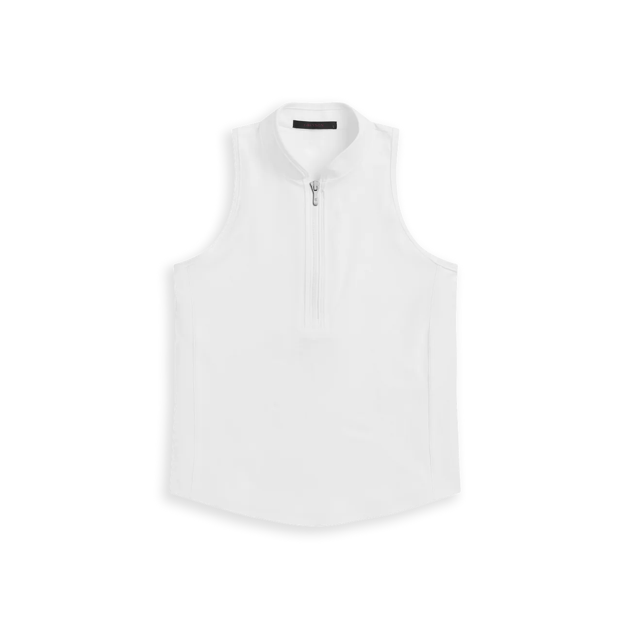 Sleeveless Vesta Mock Neck Top - Arctic