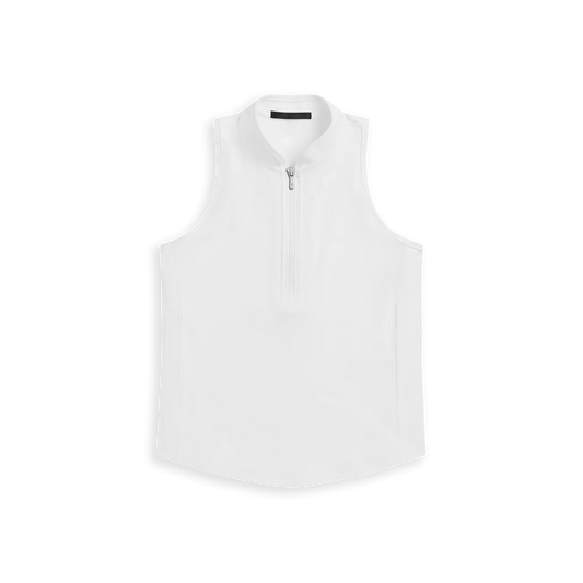 Sleeveless Vesta Mock Neck Top - Arctic