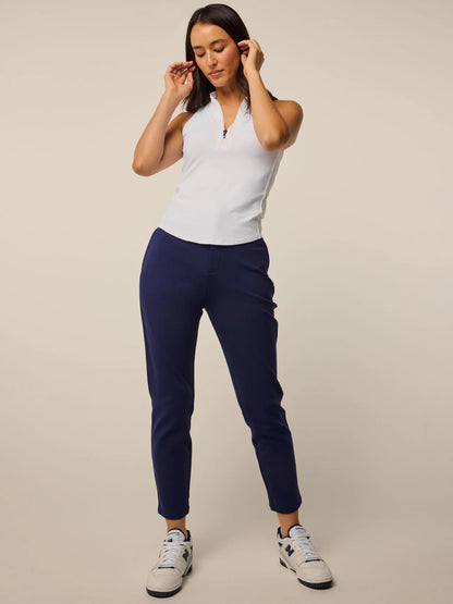 Sleeveless Vesta Mock Neck Top - Arctic