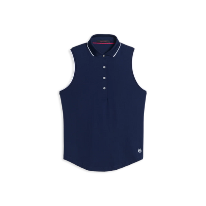 Sleeveless Scarlett Polo - Maltese Blue