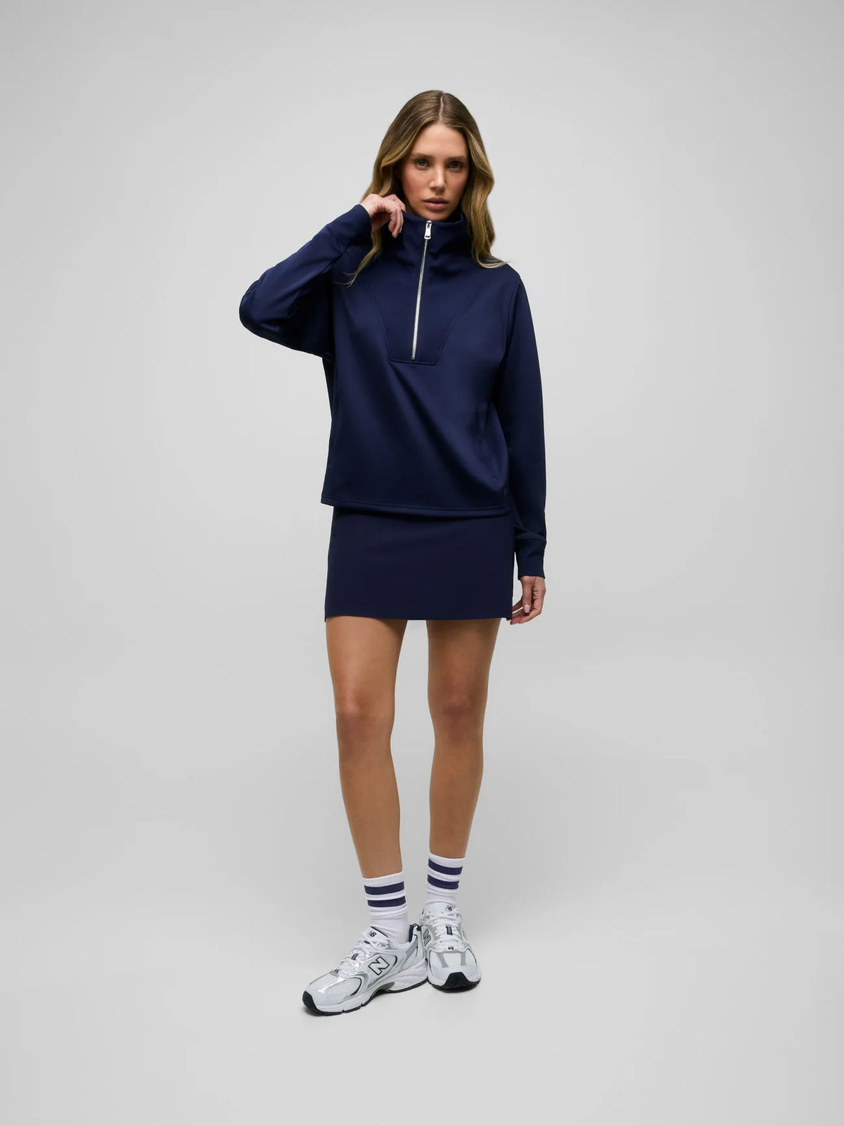 Soleil Half Zip Pullover - Maltese Blue