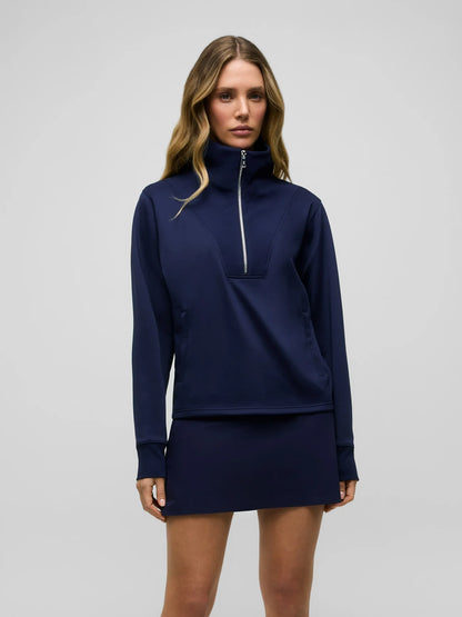 Soleil Half Zip Pullover - Maltese Blue