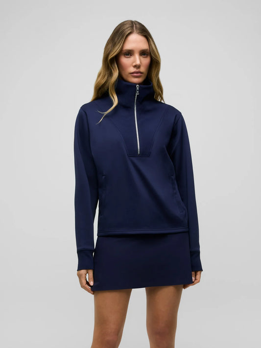 Soleil Half Zip Pullover - Maltese Blue