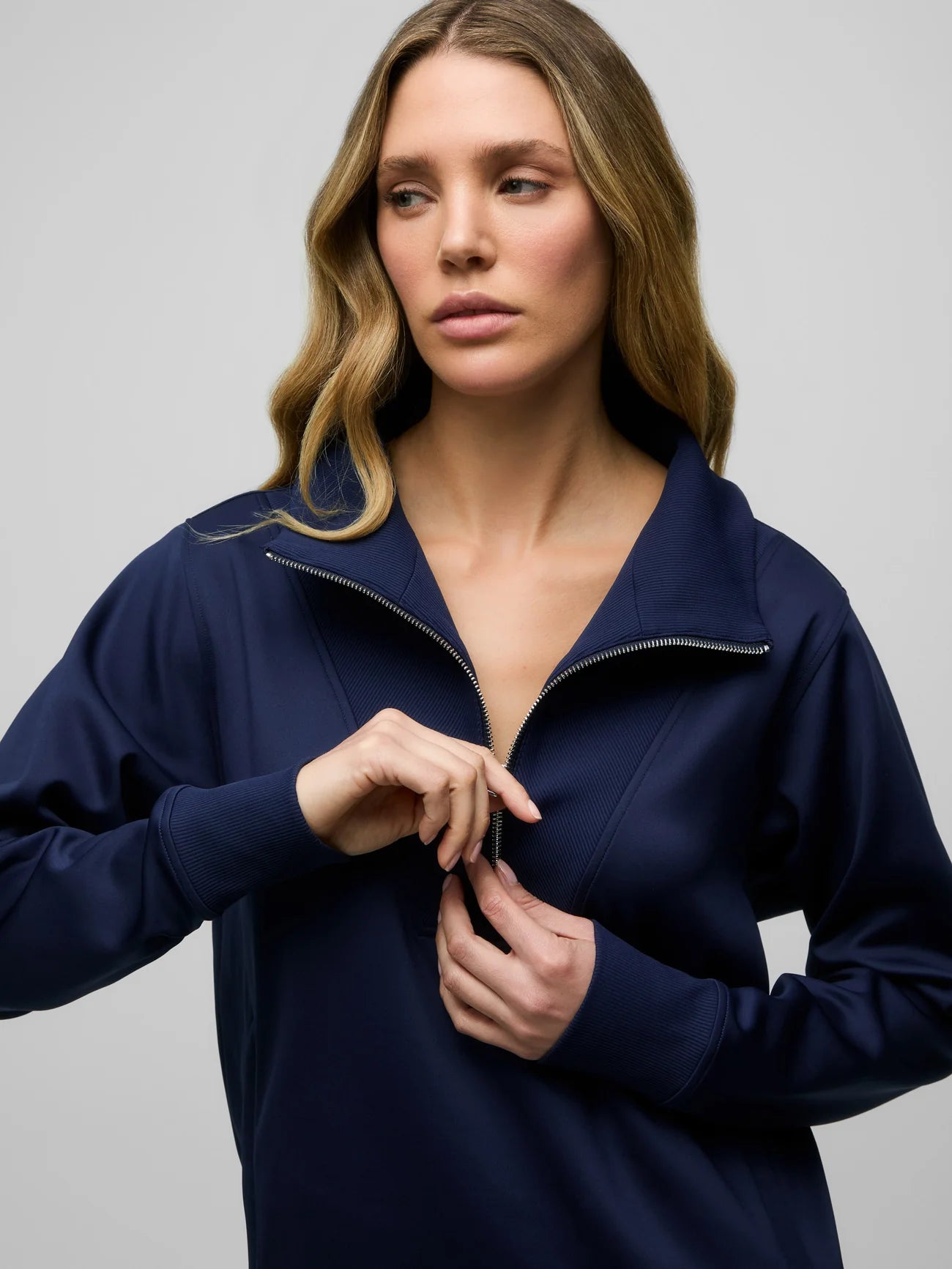 Soleil Half Zip Pullover - Maltese Blue