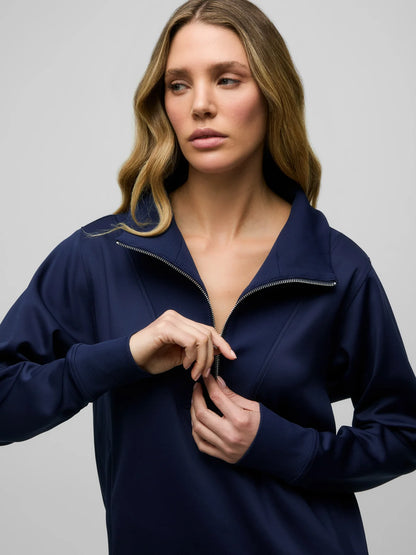 Soleil Half Zip Pullover - Maltese Blue