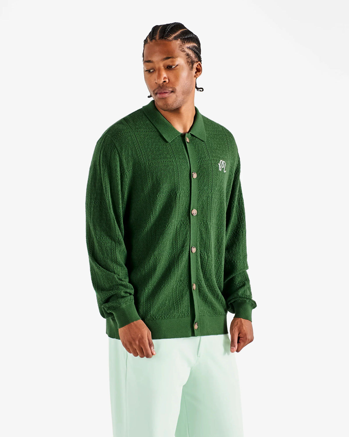 Resort Crochet Cardigan - Garden Green