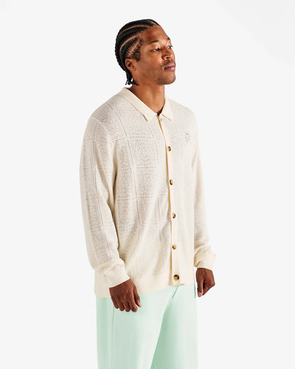 Resort Crochet Cardigan - Whisper White