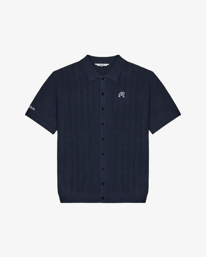 Crosscut Polo - Blueberry