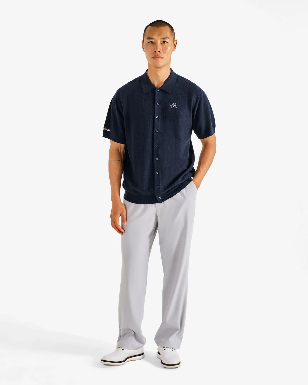 Crosscut Polo - Blueberry