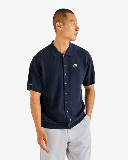 Crosscut Polo - Blueberry