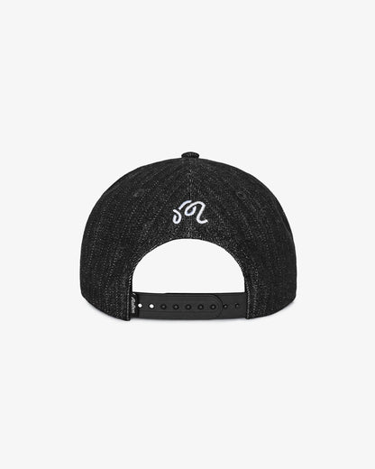 Foreman Snapback - Black Stone Washed Denim