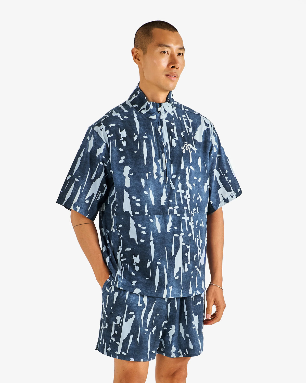 Pine Inkwash Windshirt - Navy Inkwash