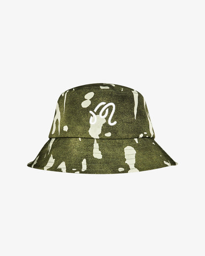 Inkwash Bucket Hat - Olive Inkwash