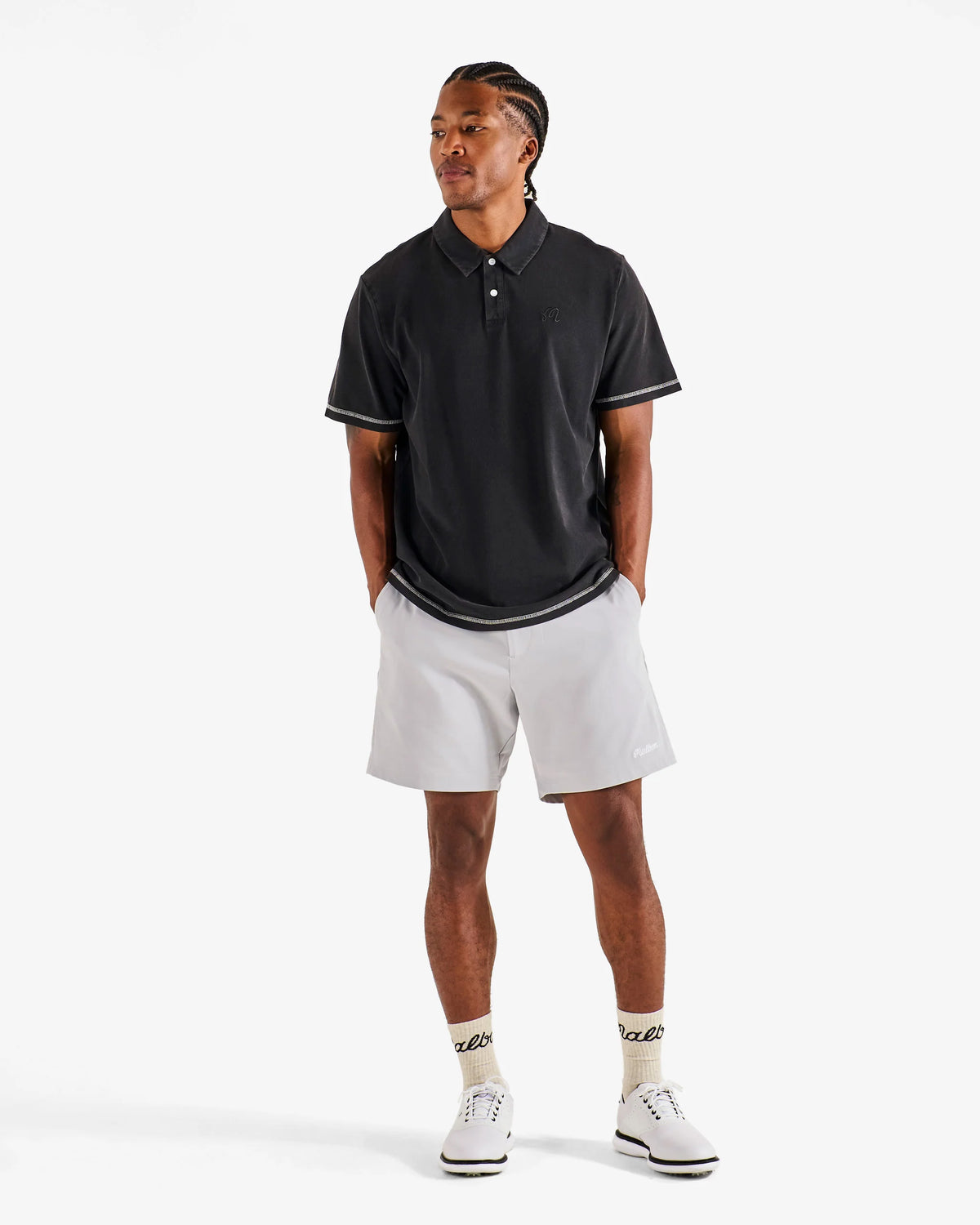 Fairway Overdyed Polo - Black