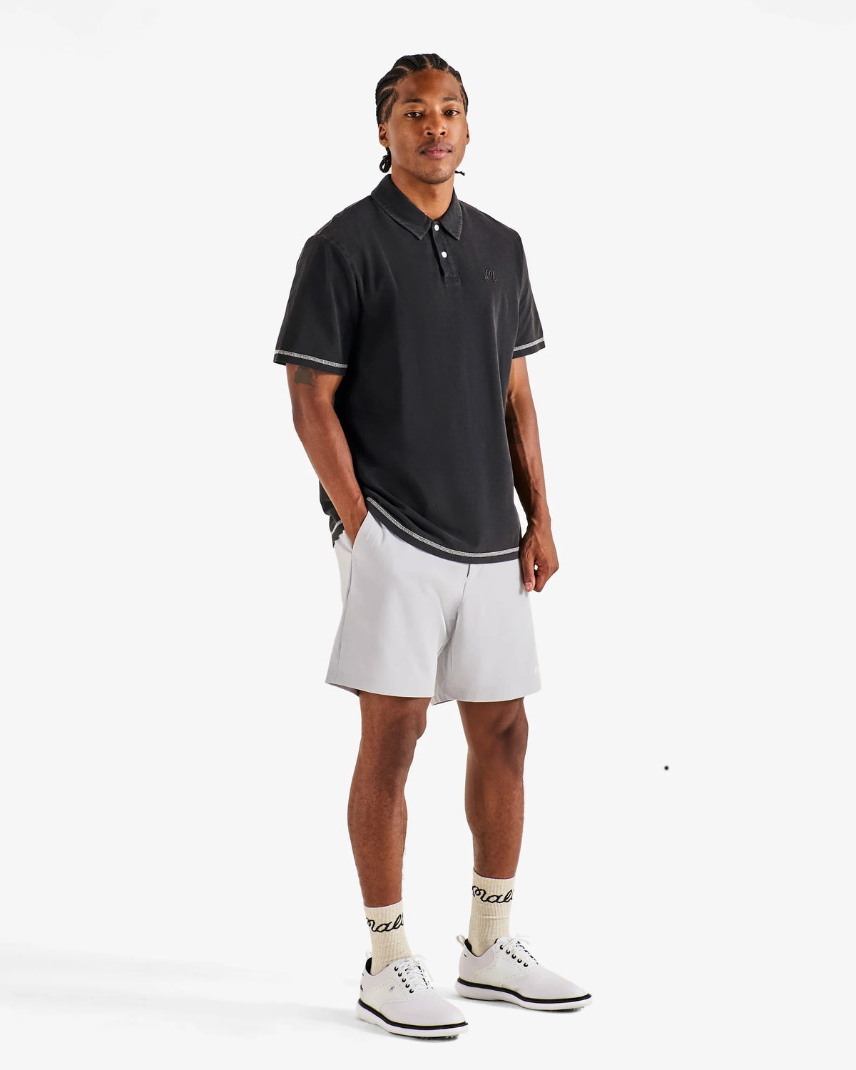 Fairway Overdyed Polo - Black