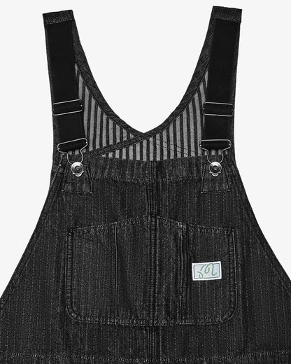 Foreman Overall - Black Stone Washed Denim