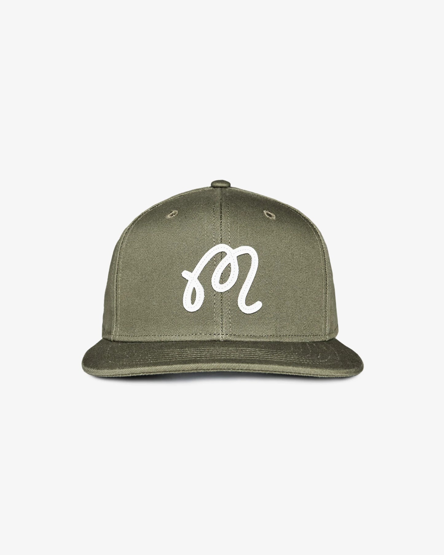 M Script Snapback - Military Green