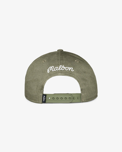 M Script Snapback - Military Green