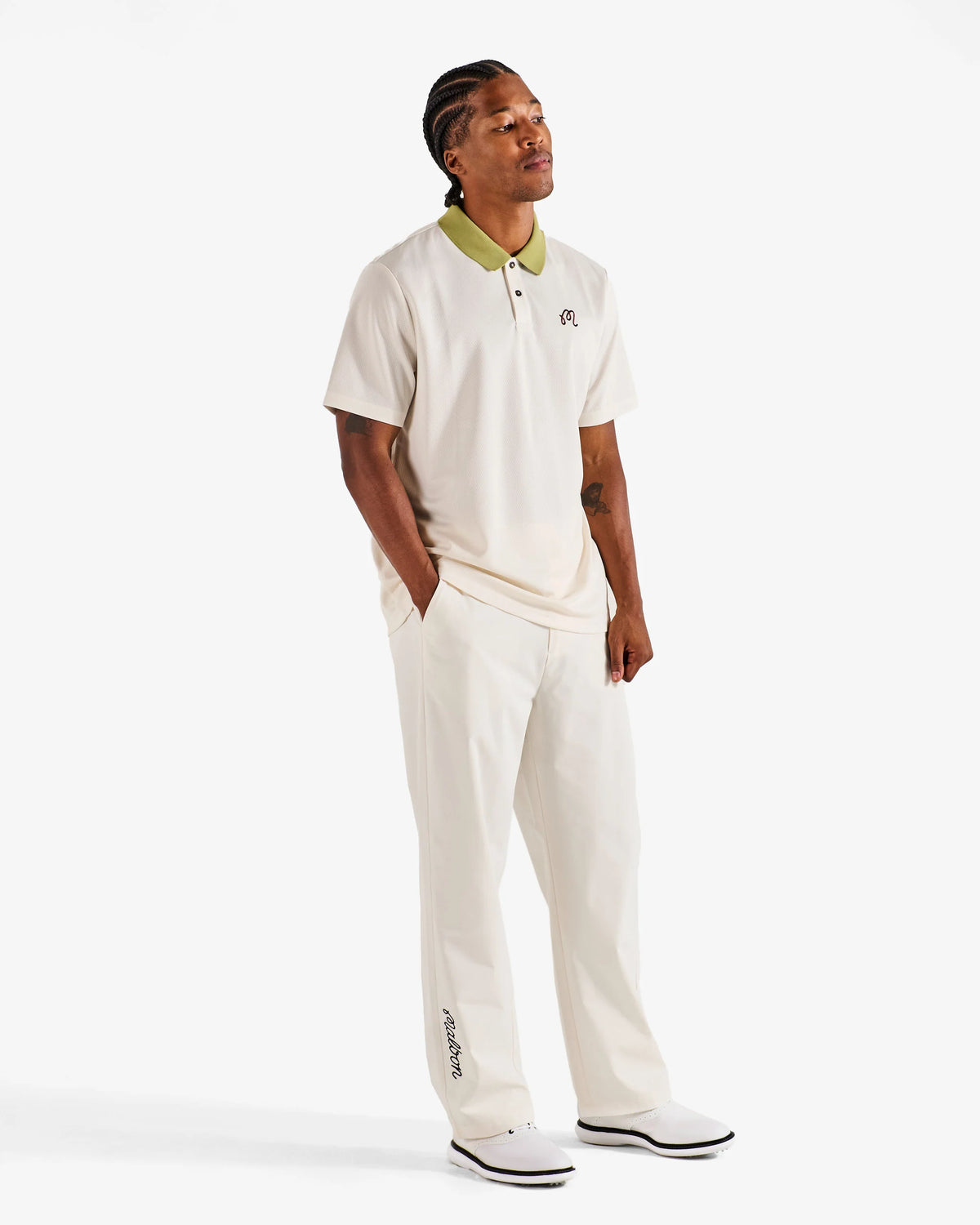 Fairway Hex Polo - Ivory