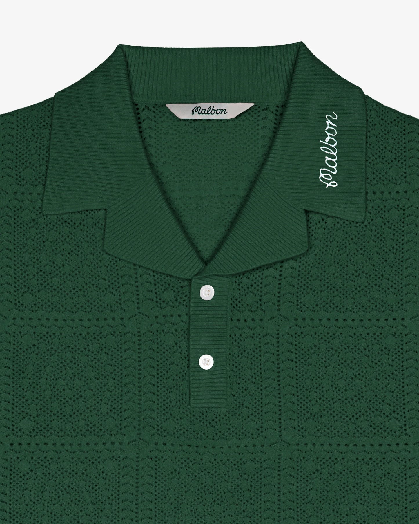Resort Crochet Polo - Green