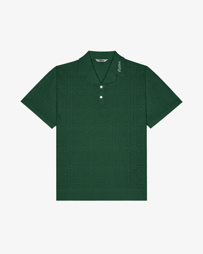 Resort Crochet Polo - Green