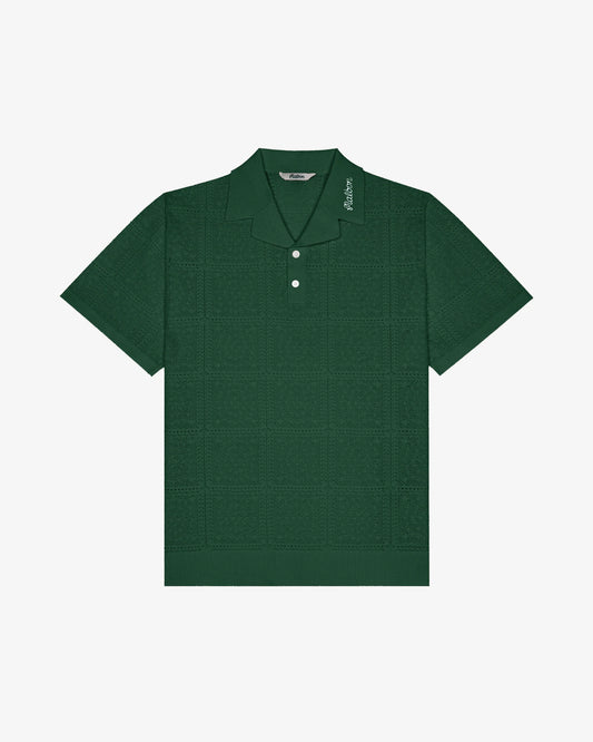 Resort Crochet Polo - Green