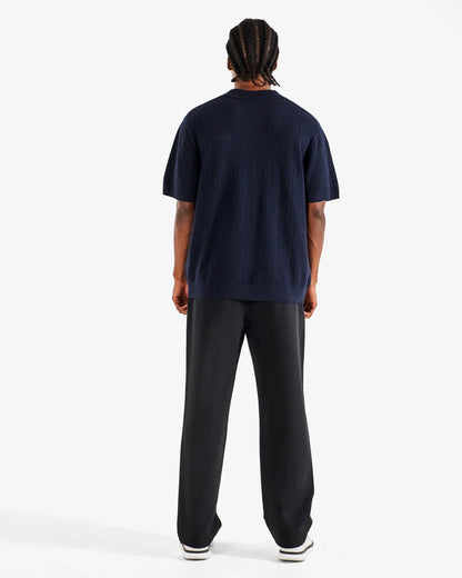 Resort Crochet Polo - Navy