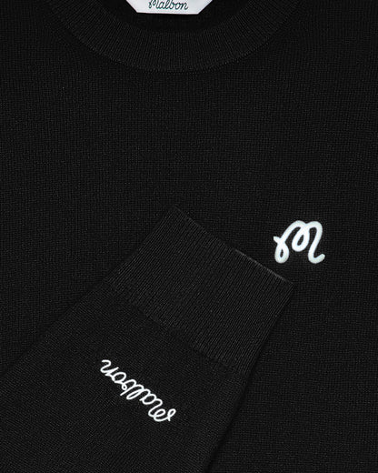 M Script Sweater - Black