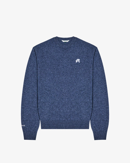 M Script Sweater - Navy