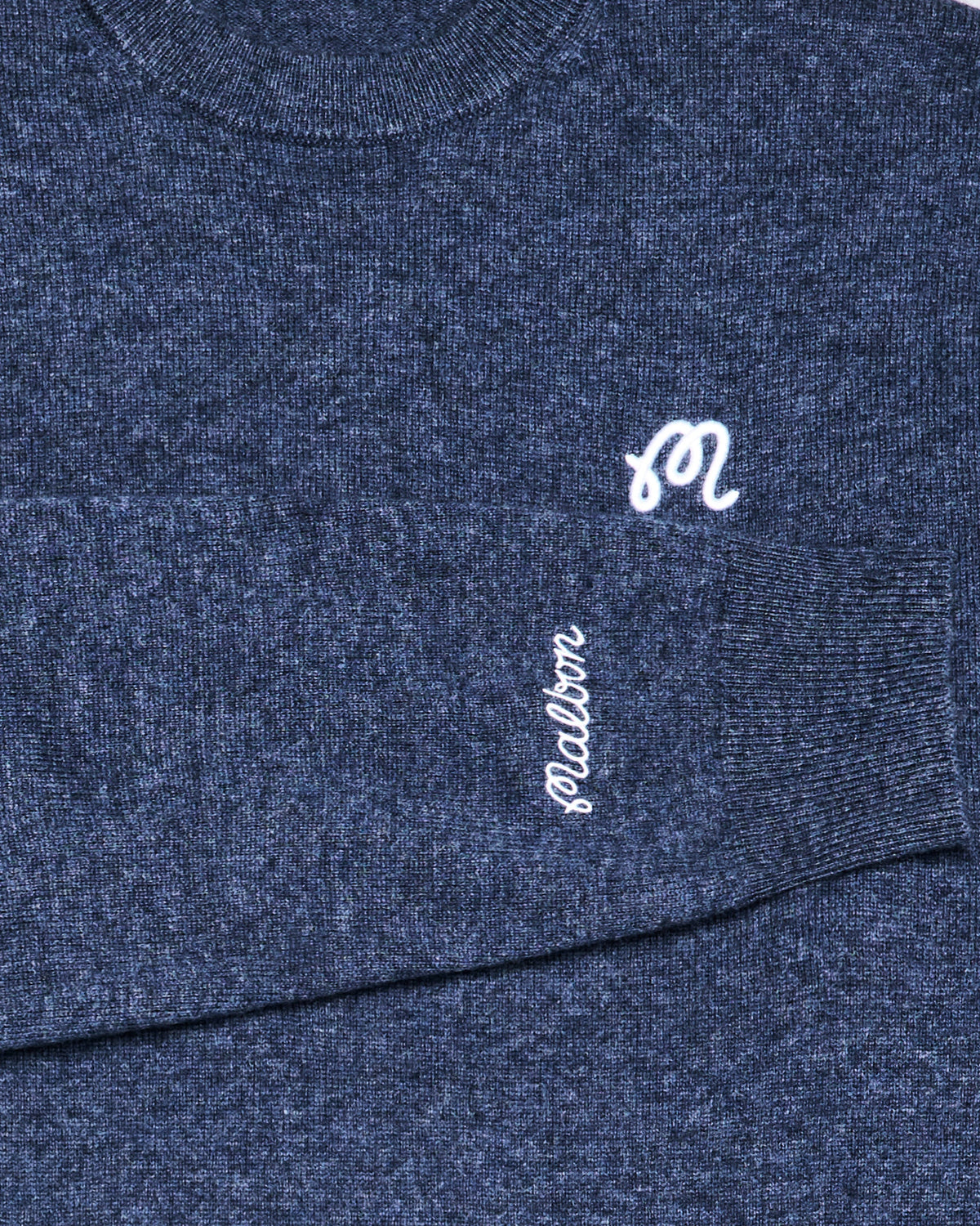 M Script Sweater - Navy