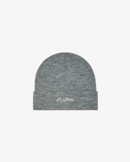 Script Beanie - Heather Grey