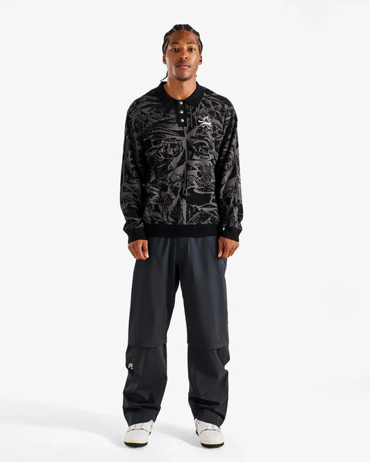 Scouting Sweater - Wildlife Print Black