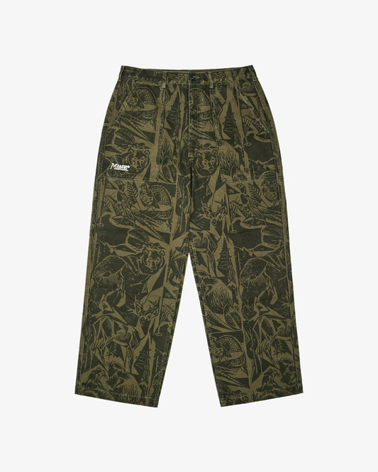 Scouting Pant - Wildlife Print Olive
