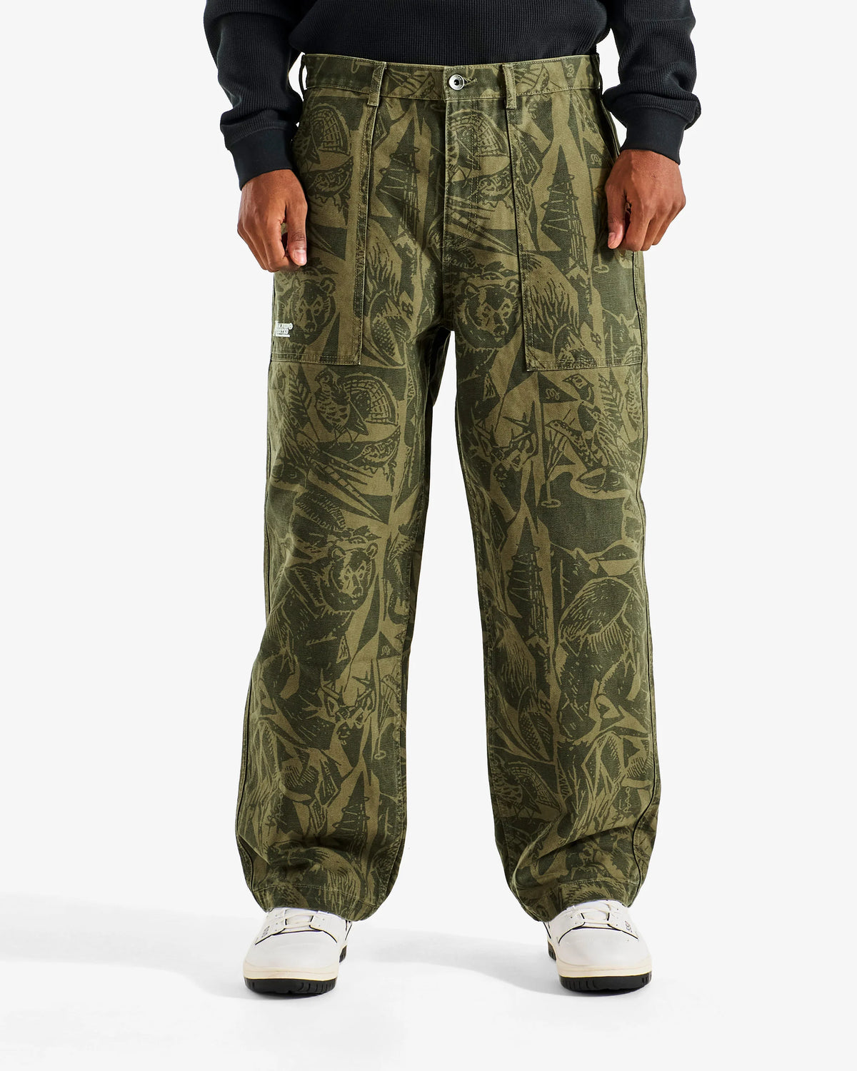 Scouting Pant - Wildlife Print Olive