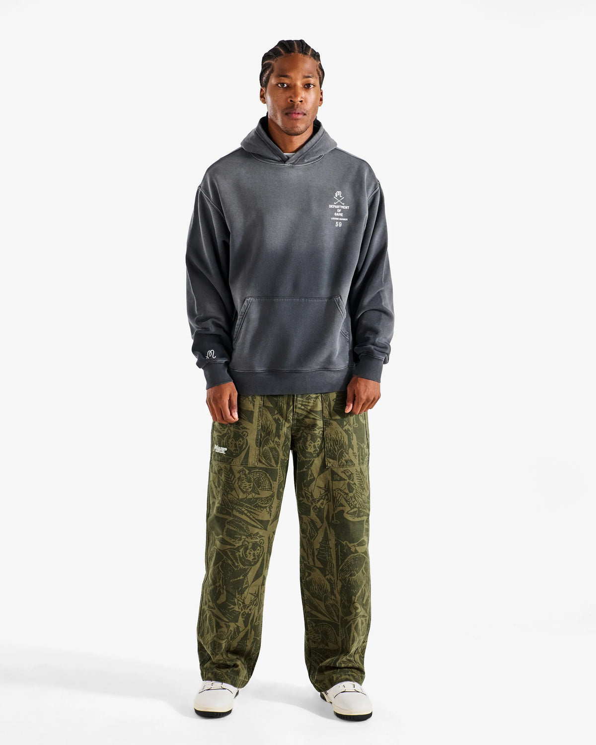 Fesque Department Of Game Hoodie - Sunfaded Black