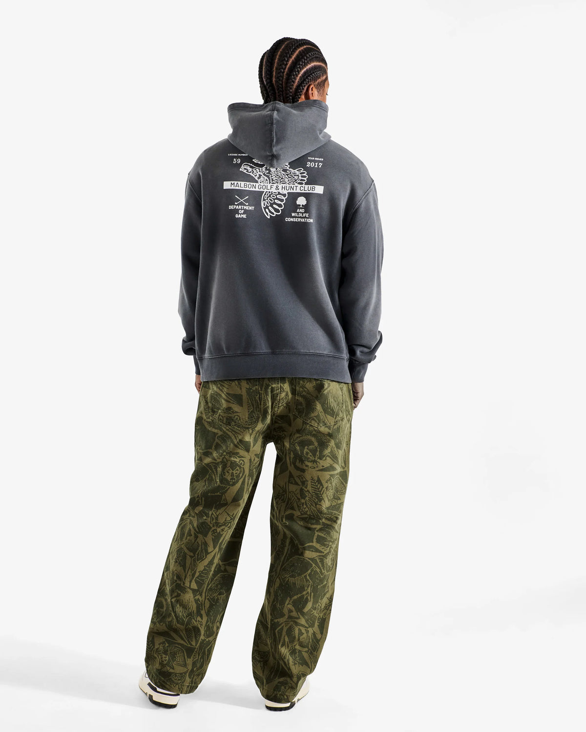 Fesque Department Of Game Hoodie - Sunfaded Black