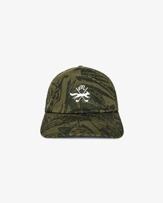 Scouting Dad Hat - Wildlife Print Olive