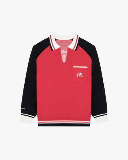 Insignia Sweater - Crimson Red / Black
