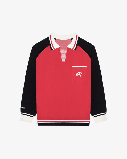 Insignia Sweater - Crimson Red / Black