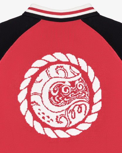 Insignia Sweater - Crimson Red / Black