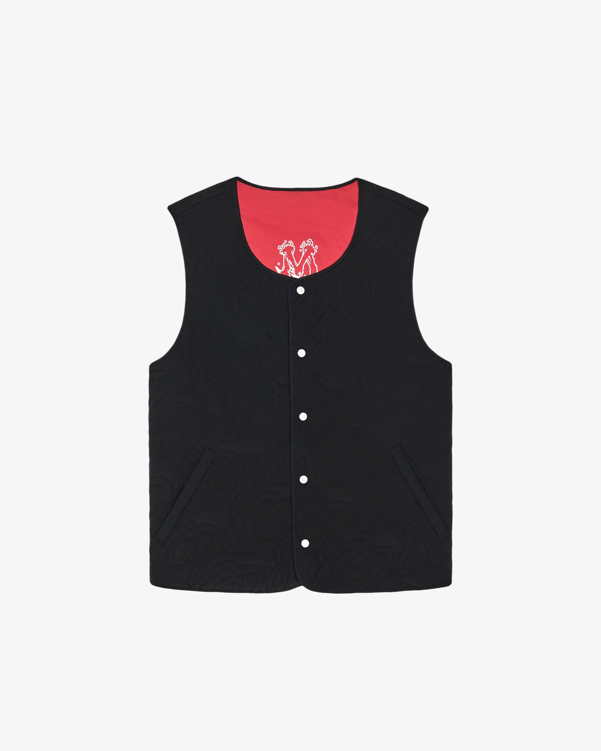 Swell Reversible Vest - Crimson Red / Black